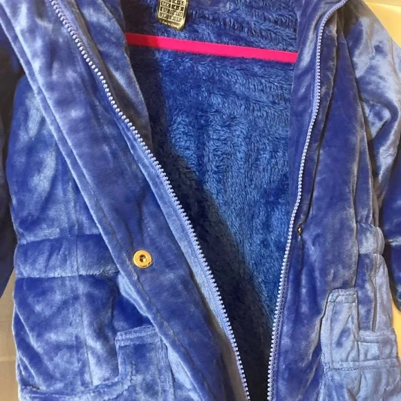 Blue girl velvet Jacket - Picture 3 of 10